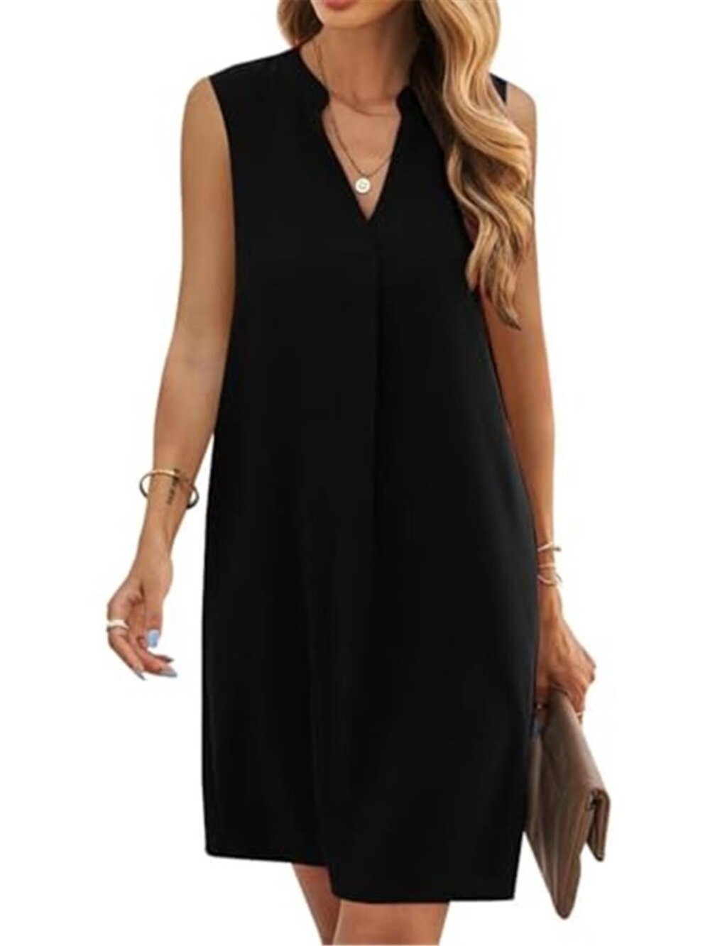 Womens Ruffle V Neck Shift Dress Casual Loose Summer Mini Beach Party Dress